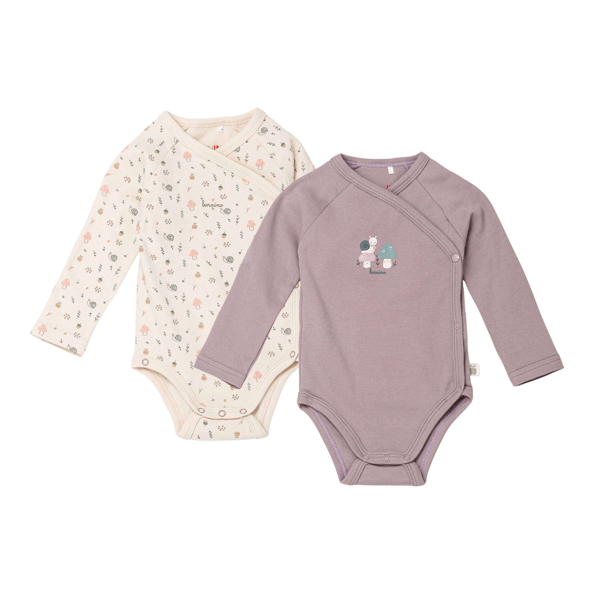 Bornino Sweet Nature 2er-Pack Wickelbodys langarm Sweet Nature von Bornino