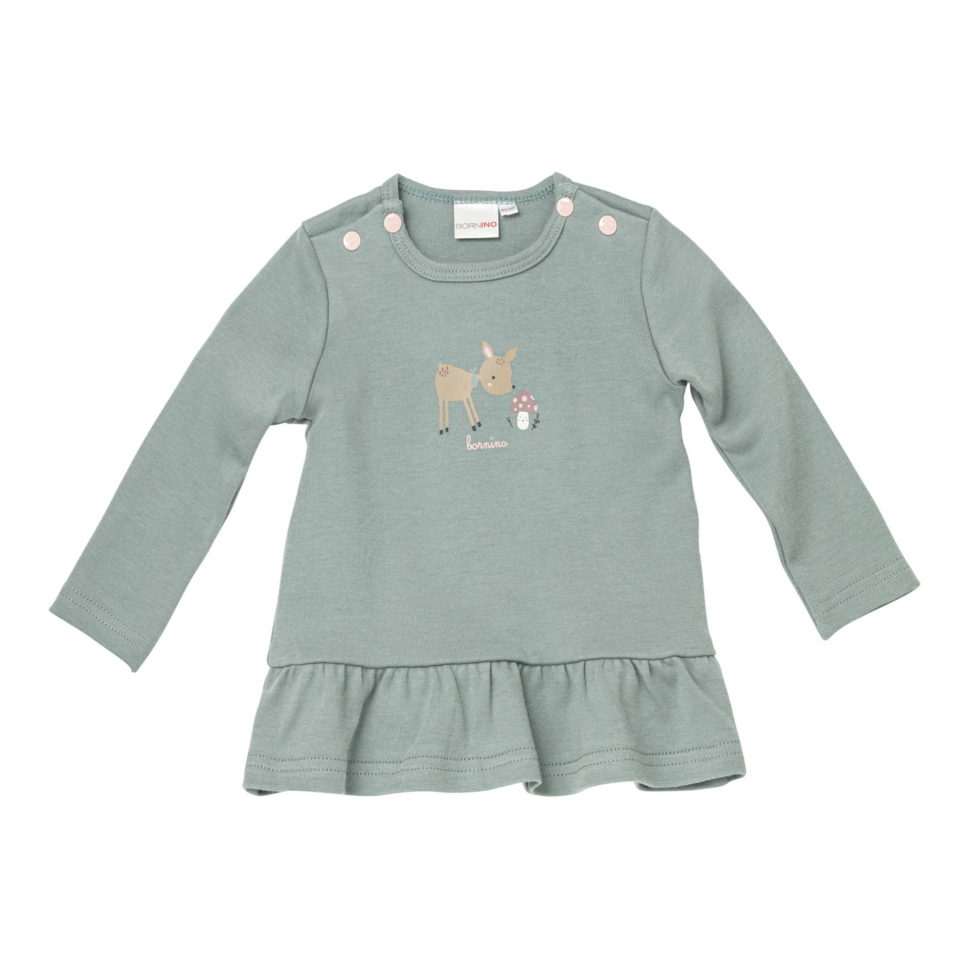 Bornino Sweet Nature Shirt langarm Volant Reh von Bornino