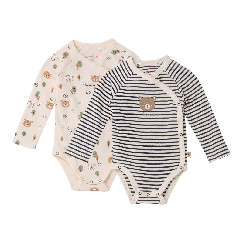 Bornino Tiny Forest 2er-Pack Wickelbodys langarm Tiny Forest von Bornino