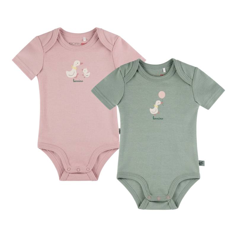 Bornino Tiny Friends 2er-Pack Bodys kurzarm Gänse von Bornino
