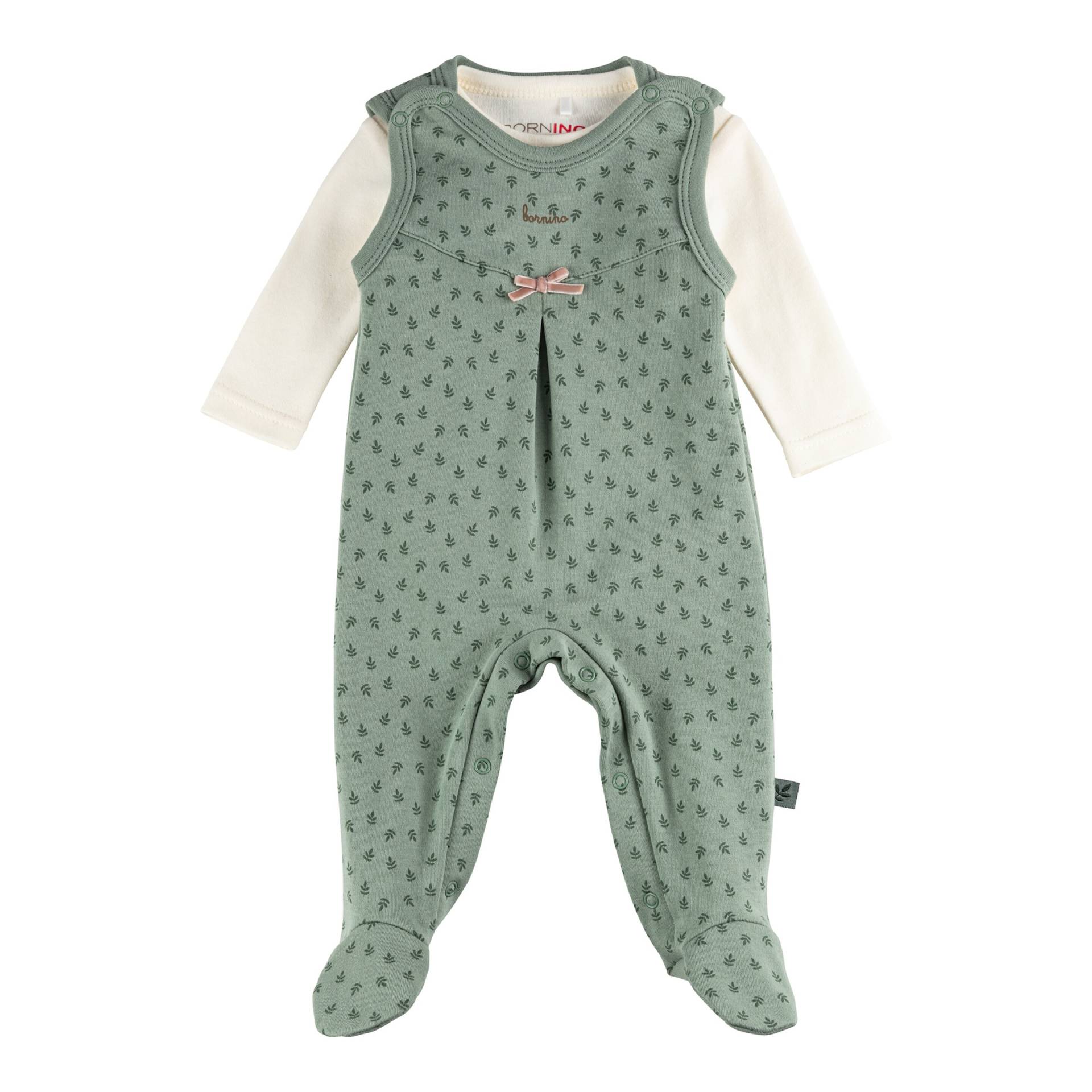 Bornino Tiny Friends Strampler-Set mit Body langarm Blätter Bornino Tiny Friends Strampler-Set mit Body langarm Blätter von Bornino