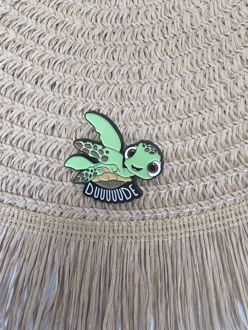 Anstecker Schildkröte Duuudee Brosche Geschenk Geburtstag von BorntoPlotterWild