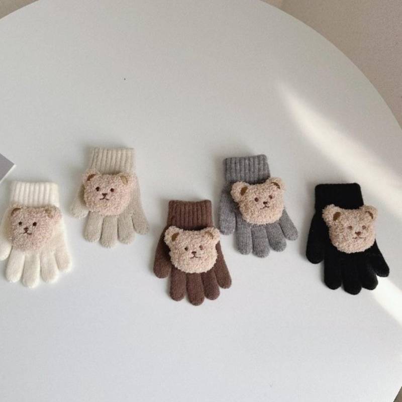 Kleinkind Winter Handschuhe, Gestrickte Teddybär Handschuhe | 1T-4T von BoroBlueshop