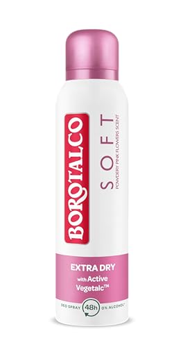 Borotalco Bodyspray Soft- 48 Stunden Wirksamkeit - Formel mit Active VegetalcTM für Dreifach Schutz Gegen Schweiß - 0% Alkohol - Deodorant für Herren & Damen von Borotalco