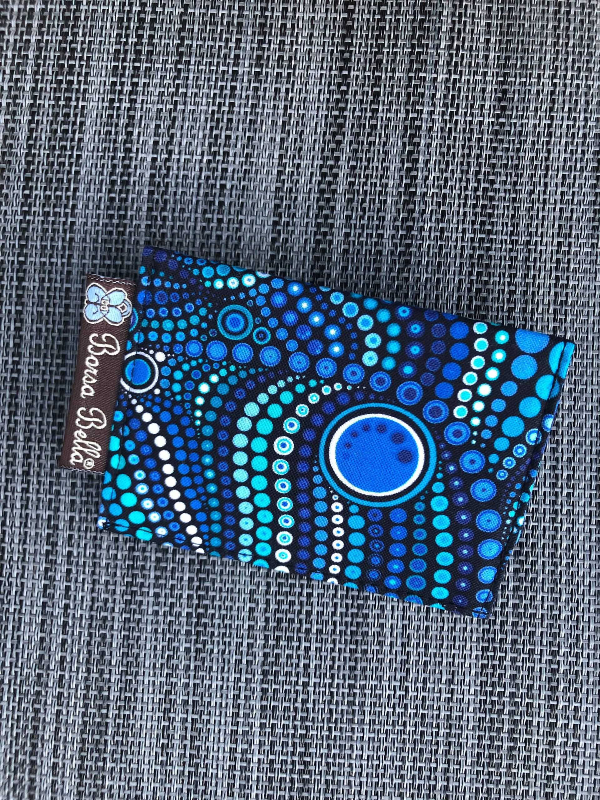 Kreditkartenhalter Rfid Geschützt Stoff Brieftasche Kleine Bargeld Kreditkarte - Blau Kraken von BorsaBella