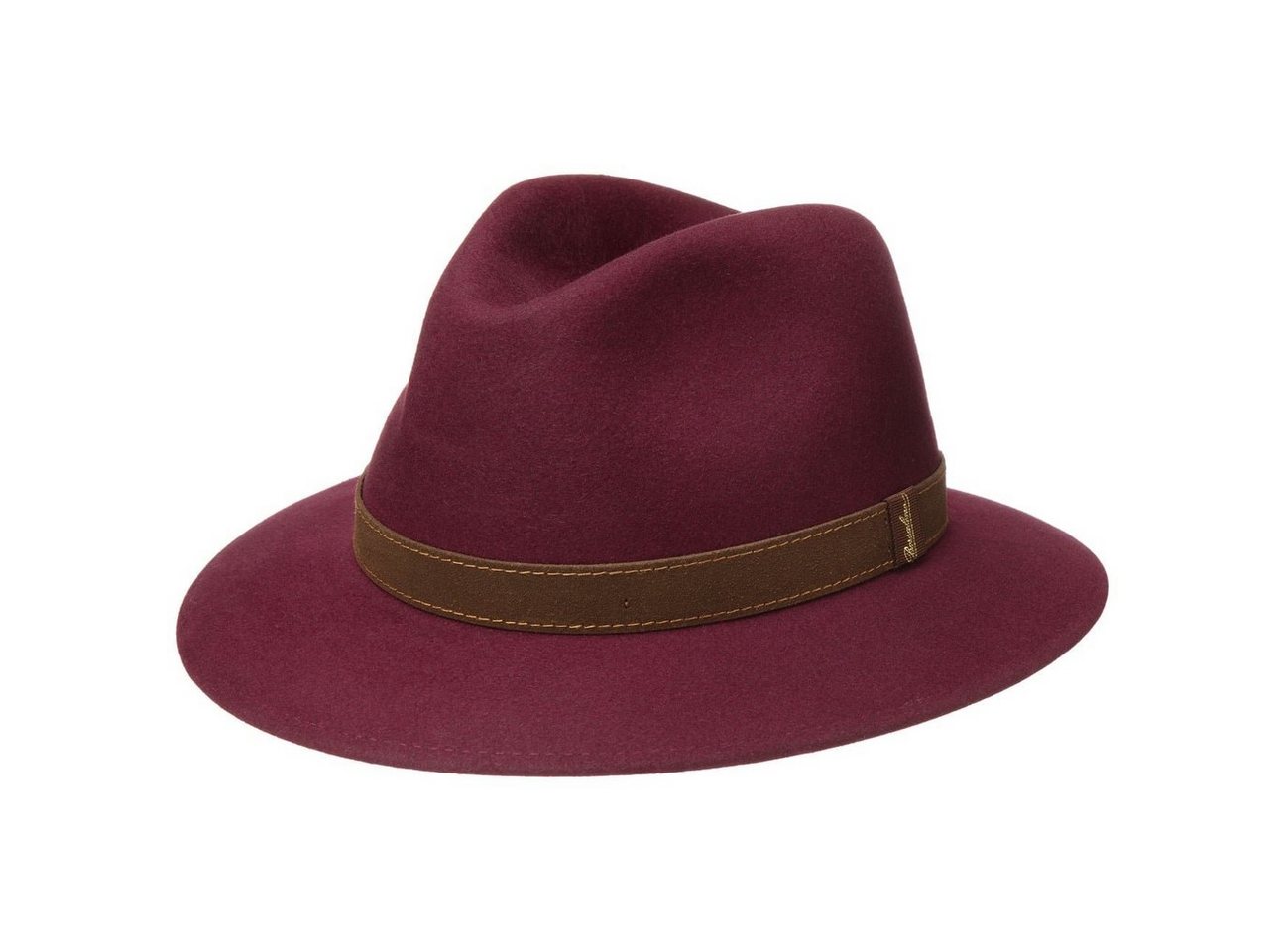 Borsalino Filzhut (1-St) Fedora mit Lederband, Made in Italy von Borsalino