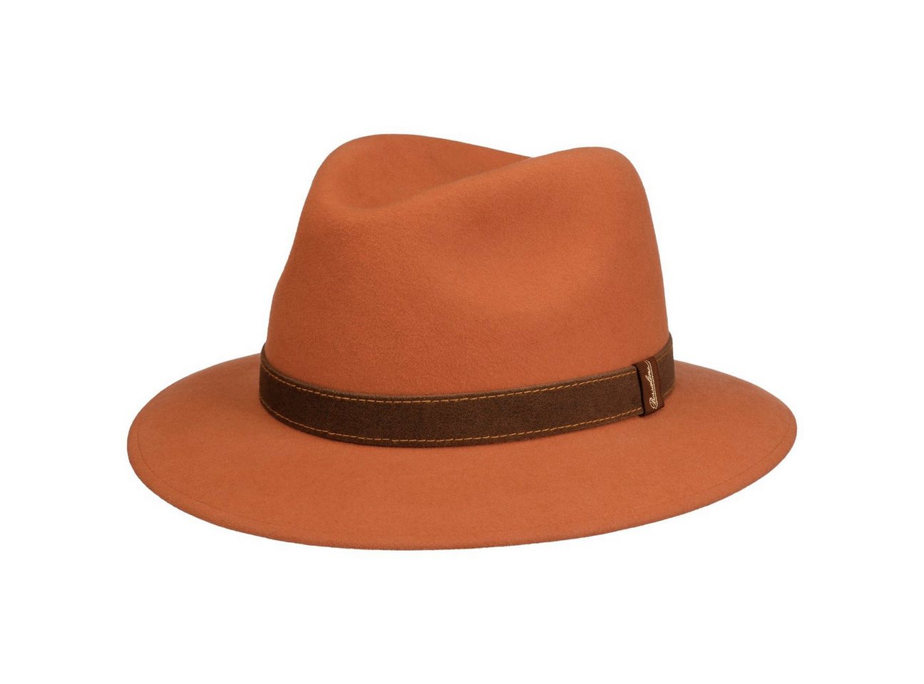 Borsalino Filzhut (1-St) Fedora mit Lederband, Made in Italy von Borsalino