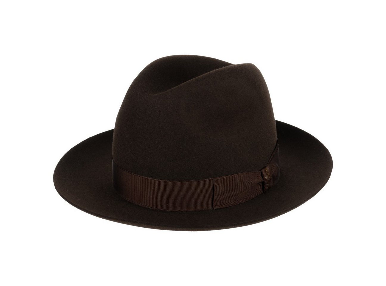 Borsalino Filzhut (1-St) Fedora mit Ripsband, Made in Italy von Borsalino