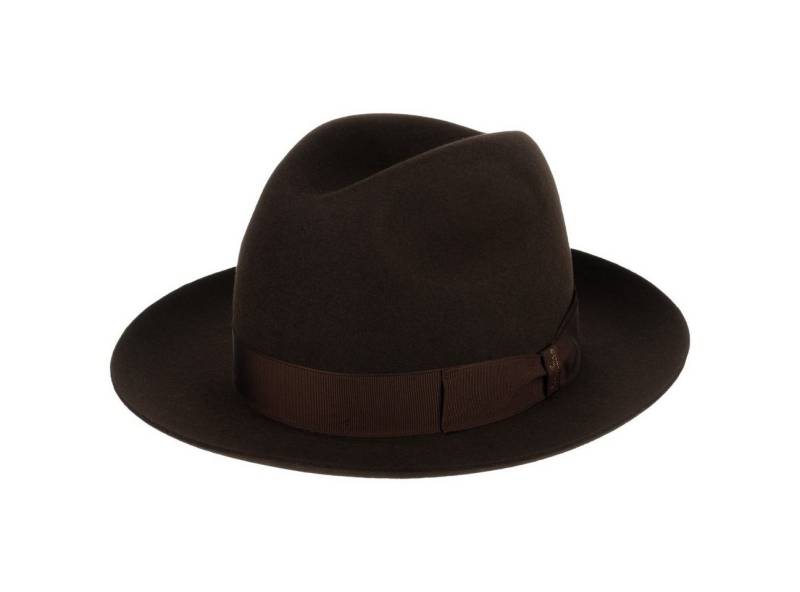 Borsalino Filzhut (1-St) Fedora mit Ripsband, Made in Italy von Borsalino