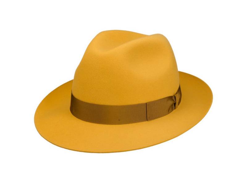 Borsalino Filzhut (1-St) Fedora mit Ripsband, Made in Italy von Borsalino