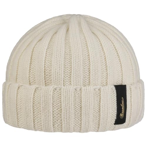 Borsalino Kaschmirmütze Umschlagmütze Strickmütze Wollmütze Damen/Herren - Made in Italy mit Umschlag Winter Herbst-Winter - One Size cremeweiß von Borsalino