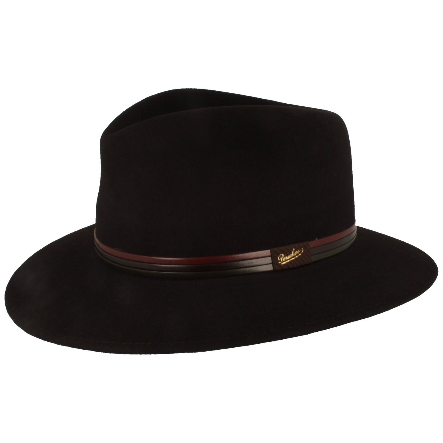 Borsalino Outdoor Traveller Filzhut Country mit dreifarbiger Lederband-Garnitur von Borsalino