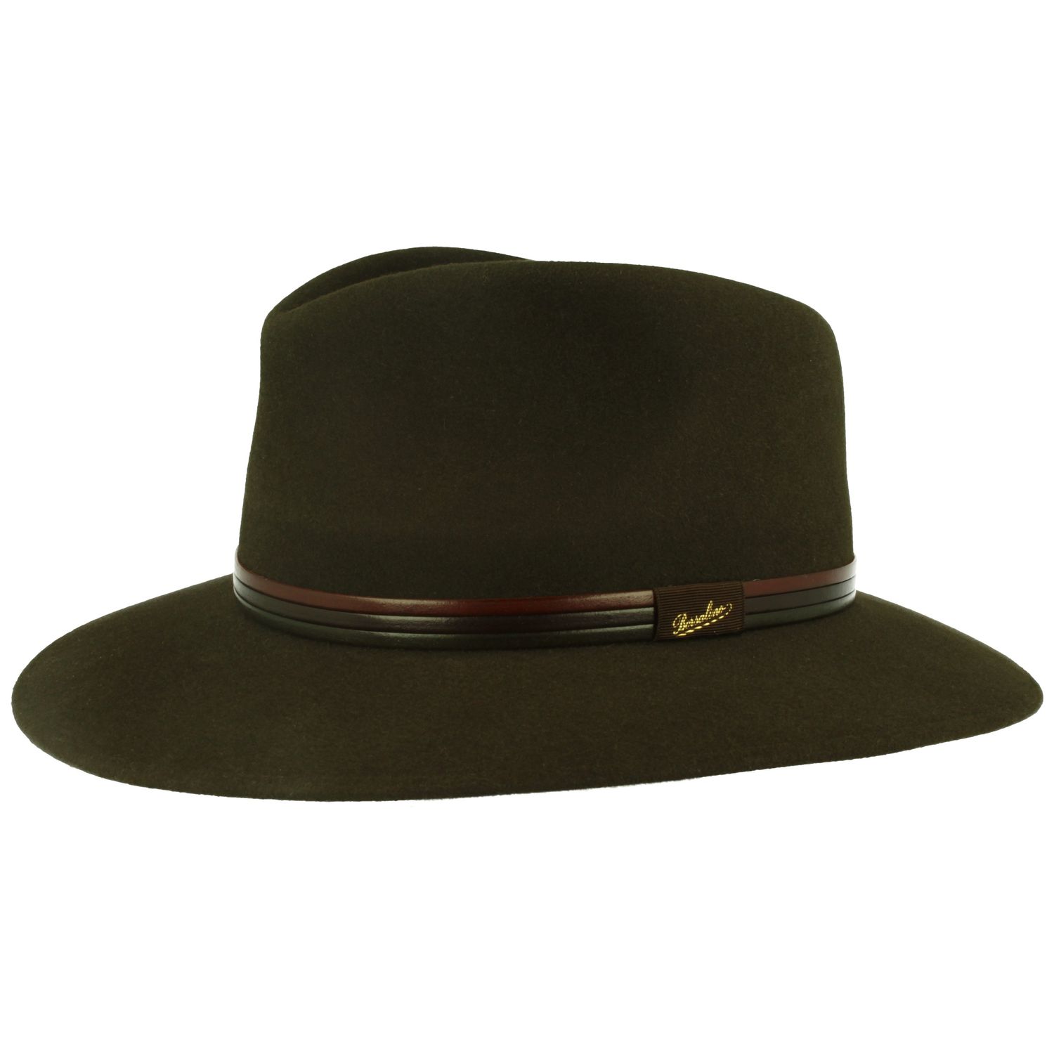 Borsalino Outdoor Traveller Filzhut Country mit dreifarbiger Lederband-Garnitur von Borsalino