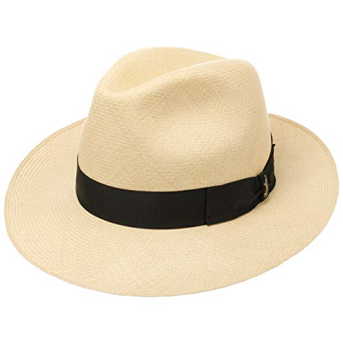 Borsalino Panama Bogarthut Premium Panamahut Panamastrohhut Strohhut Herren - Made in Italy Sonnenhut mit Ripsband Frühling-Sommer - 58 cm Natur von Borsalino