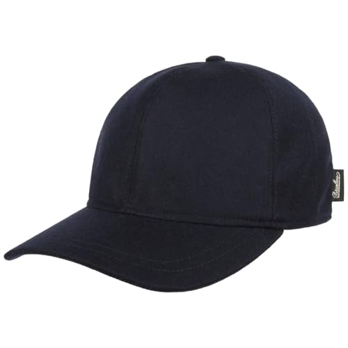 Borsalino Uni Wool Cap Basecap Baseballcap Wollcap Herren - Made in Italy Metallschnalle, mit Schirm Herbst-Winter Winter - M (56-57 cm) dunkelblau von Borsalino