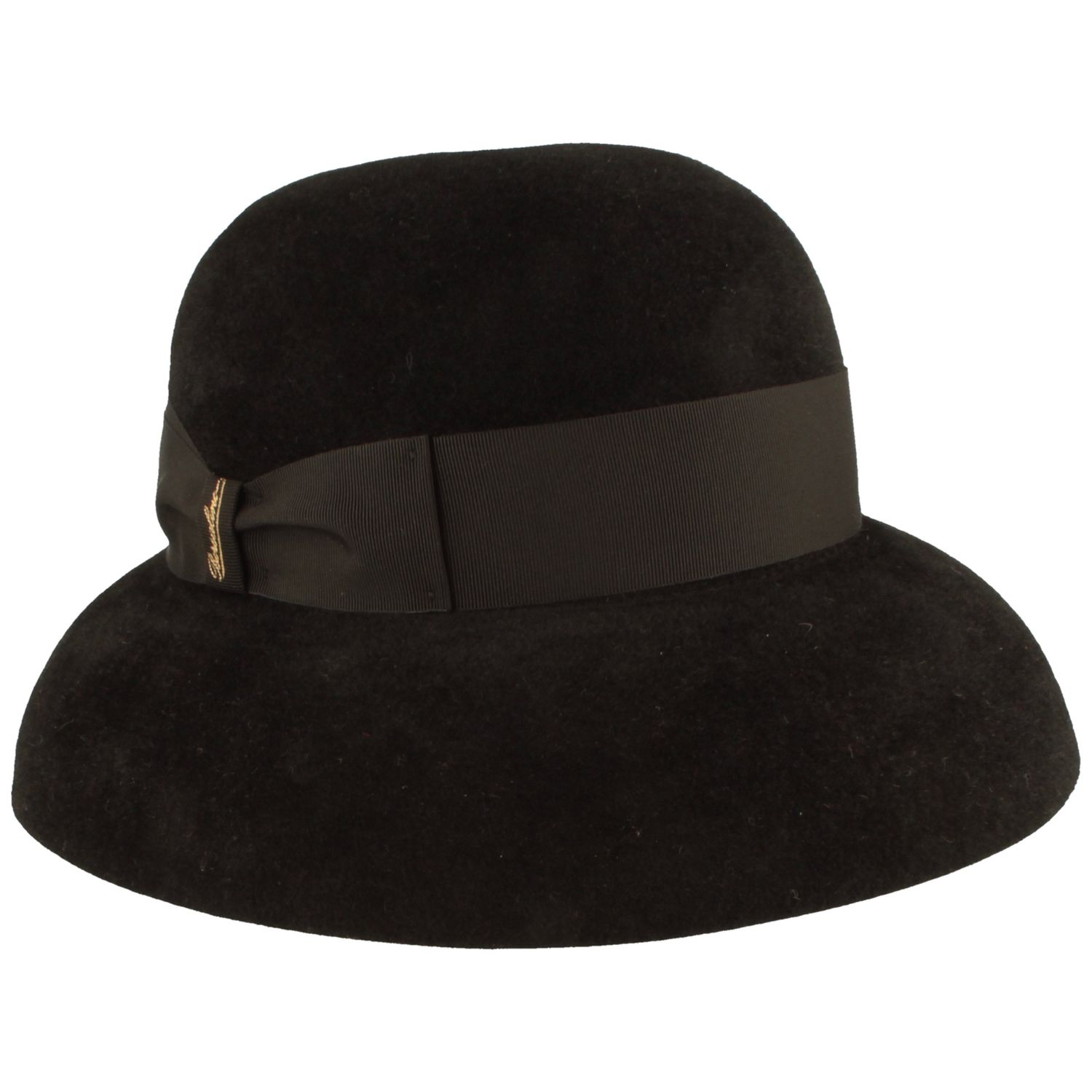 Borsalino elegante Damen Velours Glocke Audrey mit Ripsband von Borsalino