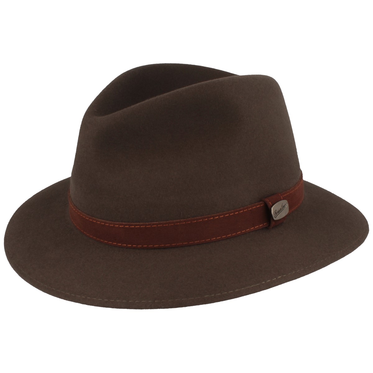 Borsalino feiner Hasenhaarhut Rustico Traveller mit Lederband von Borsalino