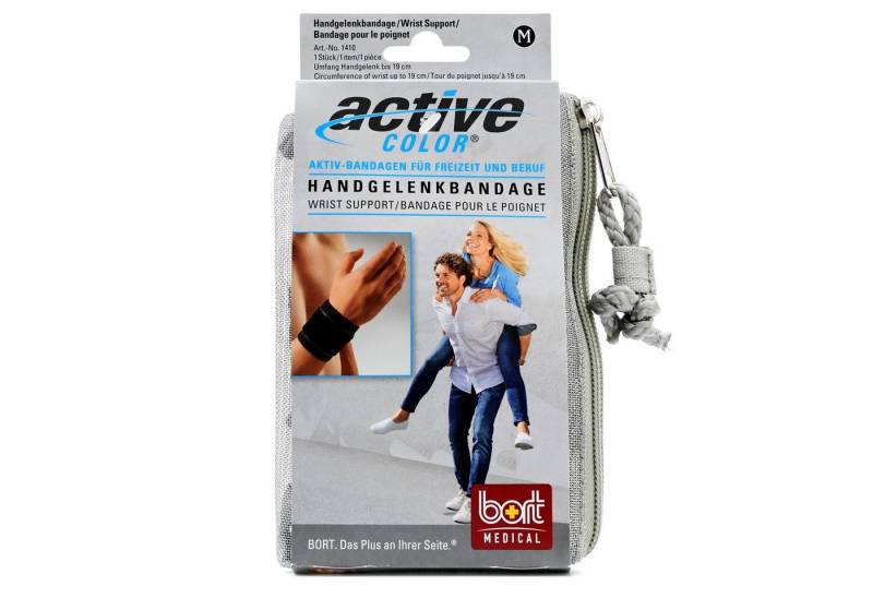 Bort GmbH Handgelenkbandage BORT ActiveColor Handgelenkbandage M schwarz, 1 Stück von Bort GmbH