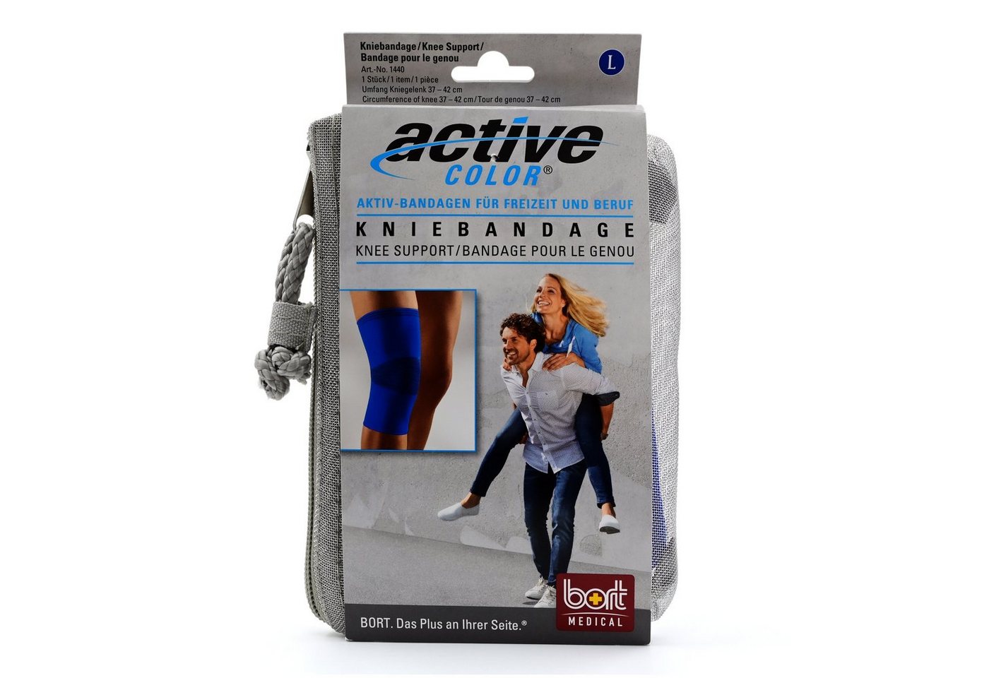 Bort GmbH Handgelenkbandage BORT ActiveColor Kniebandage L blau, 1 St von Bort GmbH