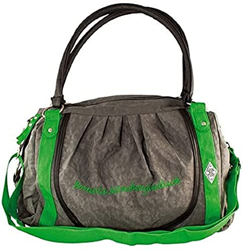 Borussia Mönchengladbach Damentasche grau-grün Tasche Umhängetasche BMG - plus Lesezeichen I love Mönchengladbach von Borussia BMG