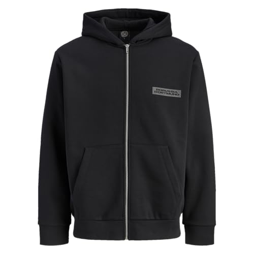 Borussia Dortmund BVB Essential Kapuzenjacke, Schwarz, Gr, S, Bio-Baumwolle und Recycling-Polyester, mit Reißverschluss Borussia Dortmund BVB Essential Kapuzenjacke, Schwarz, Gr, S, Bio-Baumwolle und Recycling-Polyester, mit Reißverschluss von Borussia Dortmund