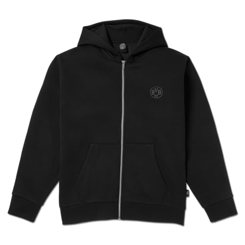Borussia Dortmund BVB Essentials Sweatjacke Grau Gr. XXL - Schlichte und Elegante Kapuzenjacke für BVB-Fans von Borussia Dortmund