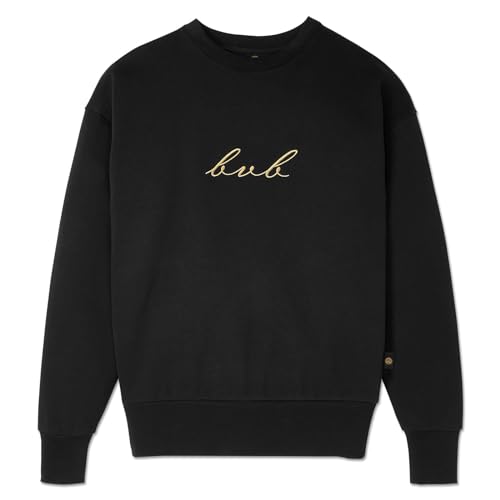 Borussia Dortmund BVB Gold Crewneck Damen: Sportliches Schwarzes Damen-Sweatshirt Gr. L mit Goldener Schreibschrift - Made in Europe von Borussia Dortmund