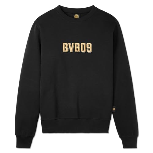 Borussia Dortmund BVB Gold Crewneck: Elegantes Schwarzes Sweatshirt Gr. 3XL mit 3D-Goldstick - Made in Europe von Borussia Dortmund