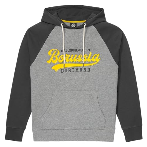 Borussia Dortmund Herren BVB Explorer Hoodie Grey Kapuzenpullover, anthrazit, XXL von Borussia Dortmund