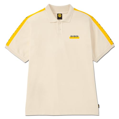 Borussia Dortmund Herren BVB Lifestyle Polo Beige Polohemd, XXL von Borussia Dortmund