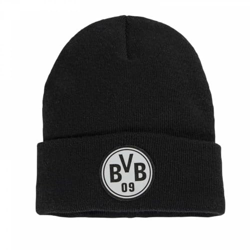 Borussia Dortmund Logo Beanie - Reflective - für Kinder schwarz Mütze Strickmütze BVB 09 von Borussia Dortmund