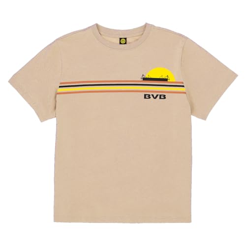 Borussia Dortmund Unisex BVB Sunrise, beige T-Shirt, 3XL von Borussia Dortmund