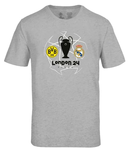 Borussia Dortmund vs. Real Madrid Kinder Begegnungsshirt UEFA CL Finale Shirt Grau BVB 09 Größe 140 von Borussia Dortmund
