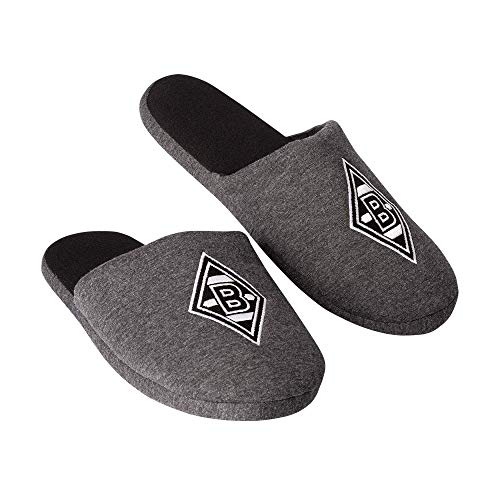 Borussia Mönchengladbach Hausschuhe “Raute” | Offizieller Fanartikel Fohlenshop | Hausschuhe mit rutschfester Sohle (Grau, EU Schuhgrößensystem, Erwachsene, Herren, Numerisch (von/bis), M, 42, 43) von Borussia Mönchengladbach