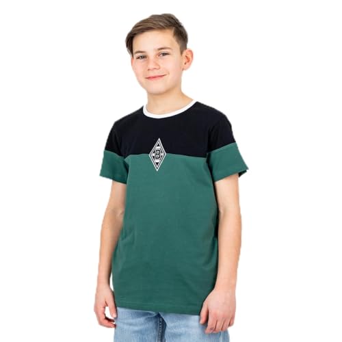 Borussia Mönchengladbach Kinder T-Shirt Centered | Offizieller Fanartikel Fohlenshop | Gladbach Fanartikel | Stadion & Freizeit (DE/NL/SE/PL, Numerisch, 116, Regular, Grün, Schwarz) von Borussia Mönchengladbach