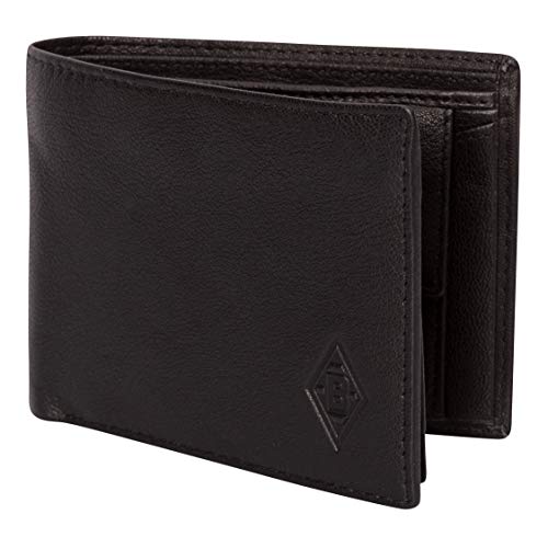 Borussia Mönchengladbach Ledergeldbörse Classic | Offizieller Fanartikel Fohlenshop | Portemonnaie - 6 Kartenfächer | Geldbörse 9,5x11,5x2 cm von Borussia Mönchengladbach