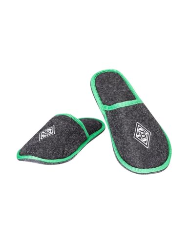 Borussia Mönchengladbach Pantoffeln/Hausschuhe ** Raute grau - grün ** (36/37) von Borussia Mönchengladbach
