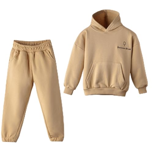 Kinder Jogginganzug 100% Baumwolle Oversize Unisex – Kapuzenpullover & Hose (DE/NL/SE/PL, Alter, 3 Jahre, 4 Jahre, Regular) von Borysova