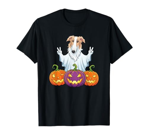 Lustiger Borsoi Ghost Pumpkin Boo Halloween Kinder Herren Damen T-Shirt Lustiger Borsoi Ghost Pumpkin Boo Halloween Kinder Herren Damen T-Shirt von Borzoi Dog Lovers Halloween Ghost Pumpkin Outfits