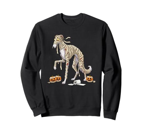 Lustiger Borsoi Mummy Kürbis Halloween Kinder Herren Damen Sweatshirt von Borzoi Lovers Cute Halloween Outfits for Boy Girl