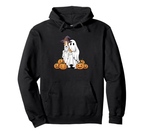Lustiger Geist Borsoi Kürbis Halloween Kinder Herren Damen Pullover Hoodie von Borzoi Lovers Cute Halloween Outfits for Boy Girl