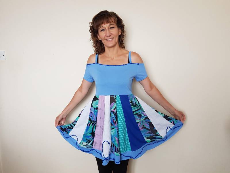 Upcycling Damen Kleidung Hippie Boho Tunika Upcycled Kleid Kleider von BosaHandmade