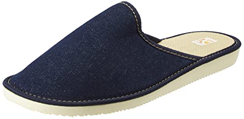 Bosaco Herren Hausschuhe Männer Pantoffeln Pantoletten Memory-Sohle Schlappen Herren (41, Jeans) von Bosaco