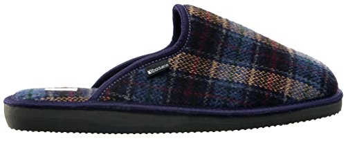 Bosaco Herren Hausschuhe Männer Pantoffeln Pantoletten Memory-Sohle Schlappen Herren (Bläulich Vlies Britisch, Numeric_42) von Bosaco