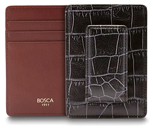 Bosca Luxuriöse Vordertasche, Dunkelbraun, Einheitsgröße, Geldbörse von Bosca