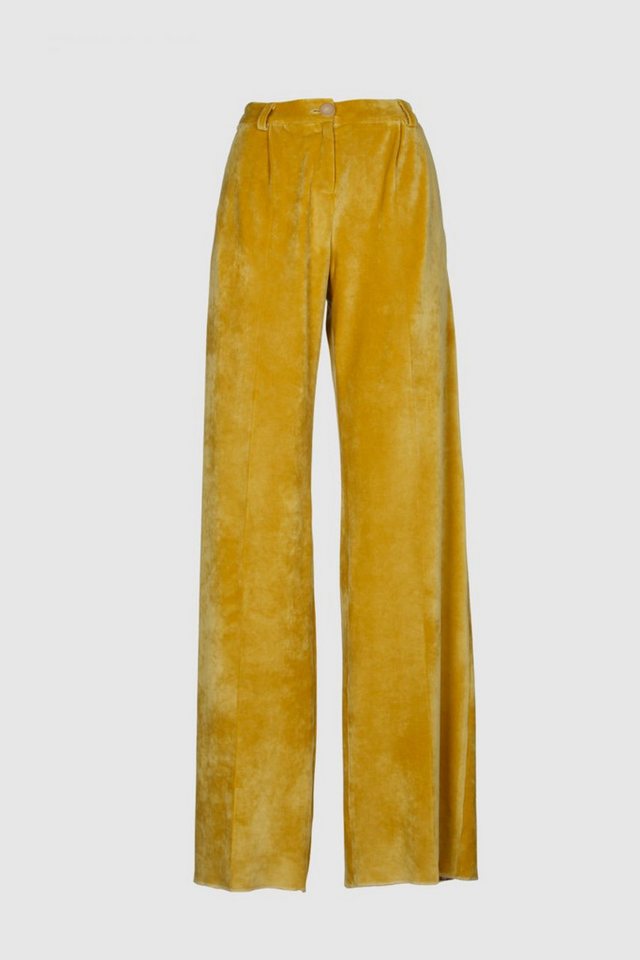 Boscana Samthose Weite Hose aus Samt in Gelb von Boscana
