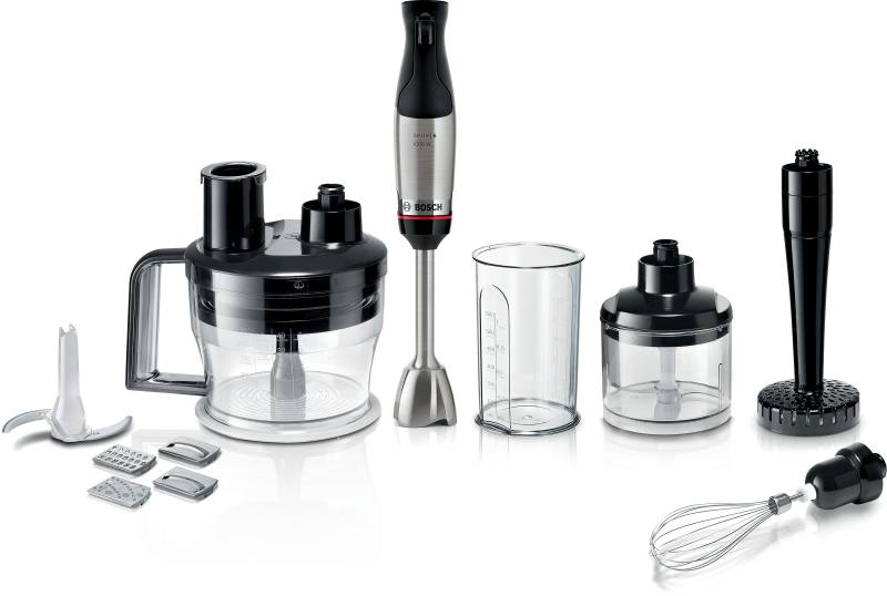 BOSCH Stabmixer "ErgoMaster Serie 6 MSM6M673, 4 Klingen, Mixfuß Edelstahl, schwarz" 1000 W Becher, Stampfer, Zerkleinerer groß & klein, 10 Jahre Motorgarantie BOSCH Stabmixer "ErgoMaster Serie 6 MSM6M673, 4 Klingen, Mixfuß Edelstahl, schwarz" 1000 W Becher, Stampfer, Zerkleinerer groß & klein, 10 Jahre Motorgarantie von Bosch