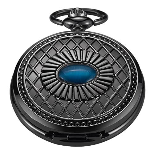 Whodoit Herren Retro-Taschenuhr, mechanisch, Handaufzug, Steampunk, römische Ziffern, W351 Whodoit Herren Retro-Taschenuhr, mechanisch, Handaufzug, Steampunk, römische Ziffern, W351 von Whodoit