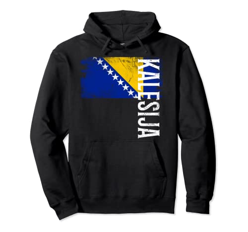 Kalesija Bosnien Flagge, für bosnische Herren, Damen, Kinder Pullover Hoodie von Bosnia Herzegovina Tee