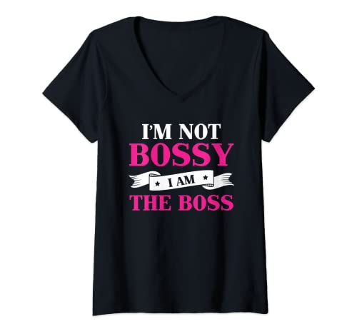 Damen I'm Not Bossy I Am The Boss | Lustiges Geschenk für die Arbeit T-Shirt mit V-Ausschnitt Damen I'm Not Bossy I Am The Boss | Lustiges Geschenk für die Arbeit T-Shirt mit V-Ausschnitt von Boss Collection